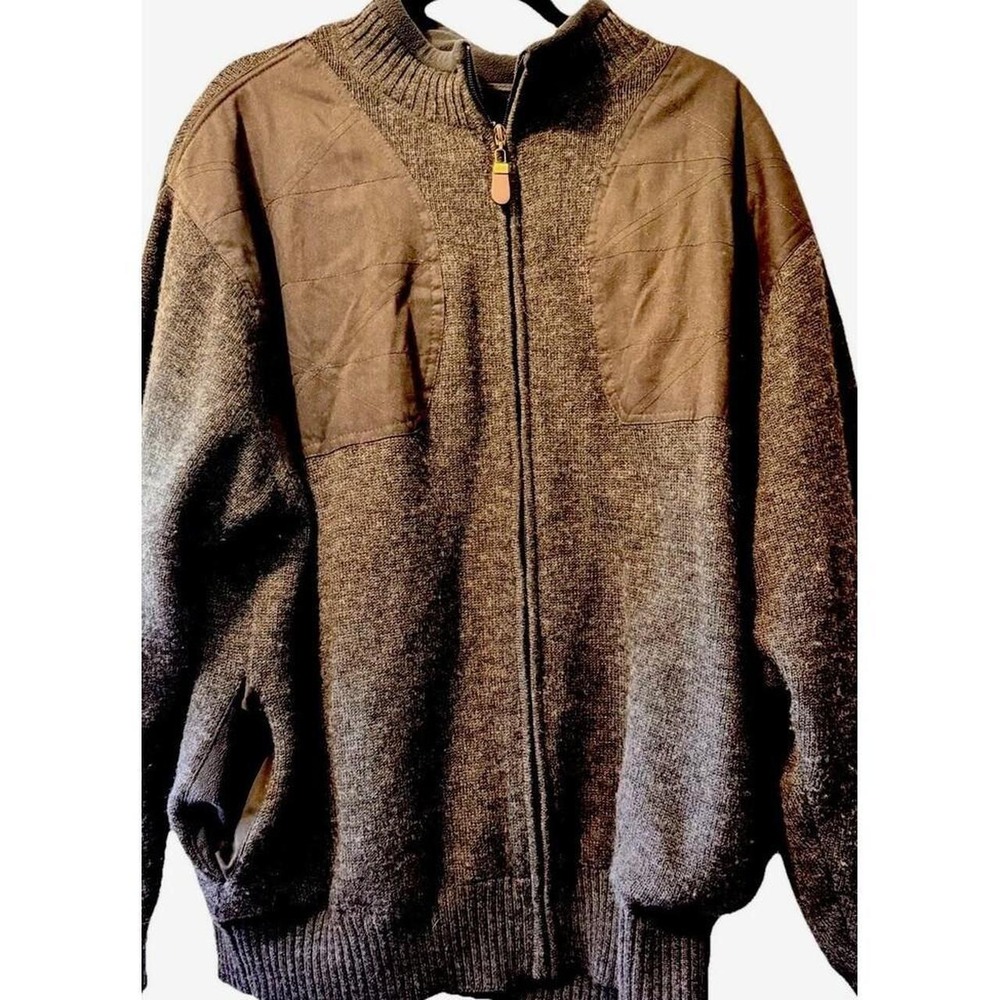 Orvis Sporting Traditions Vintage Upland Shooting Jacket Mens XL Wool Knit Gray